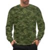 Croatian 2005 Woodland camouflage crewneck sweatshirt worn by a model