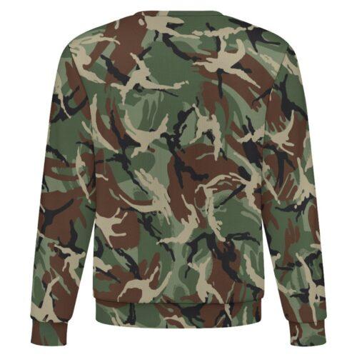 Bulgarian Stone DPM camouflage crewneck sweatshirt, back view