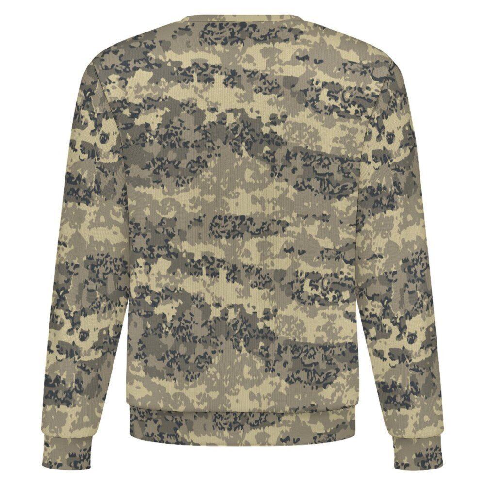 Austrian Tarnanzug v1 camouflage crewneck sweatshirt, back view