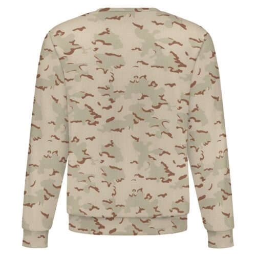 Belgian Jigsaw Desert camouflage crewneck sweatshirt, back view
