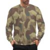 Belgian Moon and Balls v2 camouflage crewneck sweatshirt worn by a model