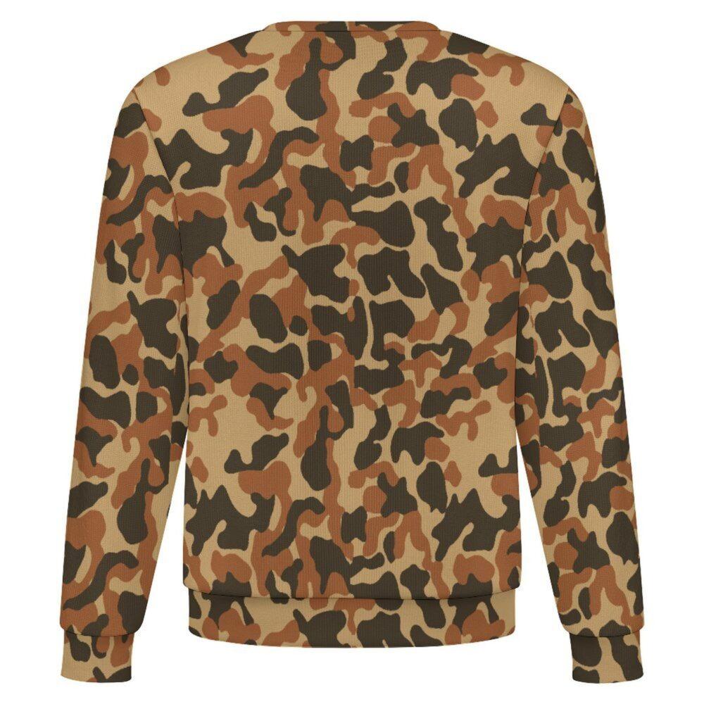 Armenian Brown Butan camouflage crewneck sweatshirt, back view