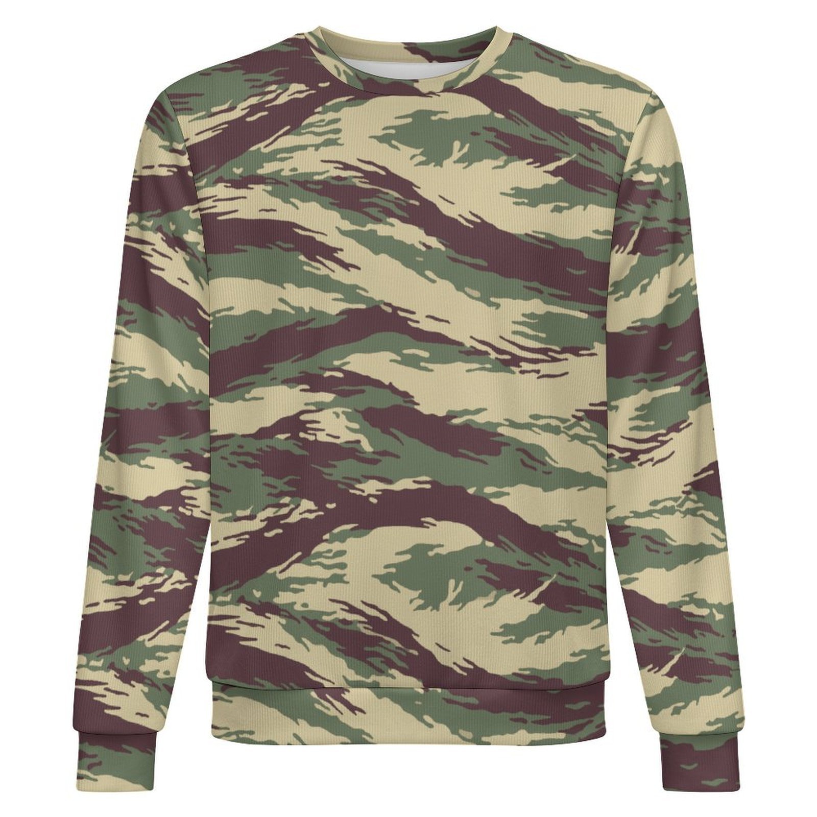 Afghan Lizard camouflage crewneck sweatshirt, front view