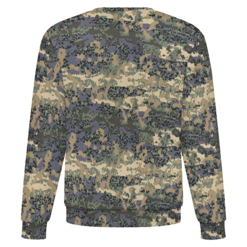 Austrian Tarnanzug v2 camouflage crewneck sweatshirt, back view