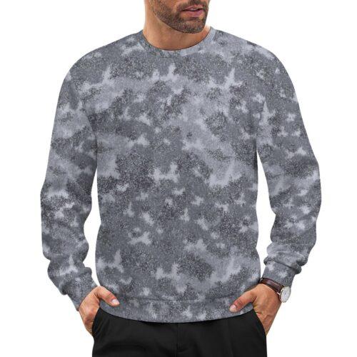China Xingkong Urban camouflage crewneck sweatshirt worn by a model