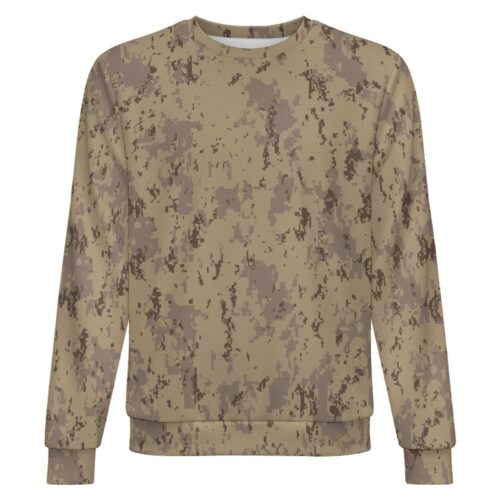 Canadian Multi Terrain Desert camouflage crewneck sweatshirt, front view