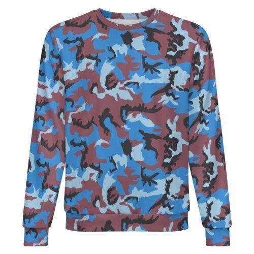Ivory Coast Gendarmerie ERDL camouflage crewneck sweatshirt, front view