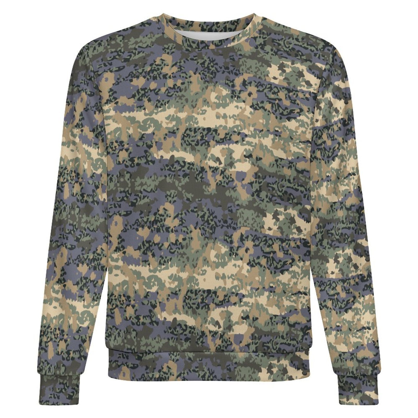 Austrian Tarnanzug v2 camouflage crewneck sweatshirt, front view