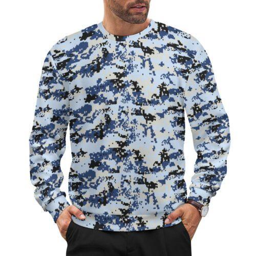 Myanmar Air Force 2016 Digital camouflage crewneck sweatshirt worn by a model