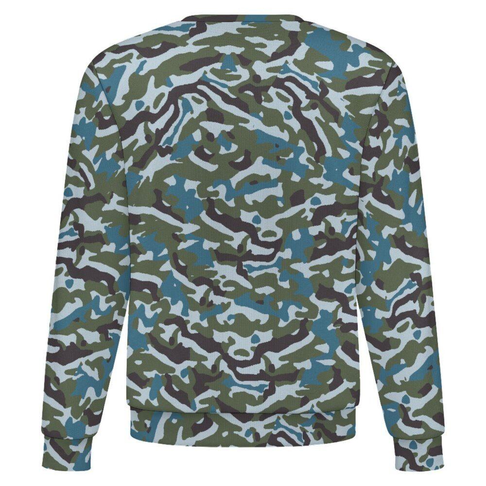 China PLN Oceanic Woodland camouflage crewneck sweatshirt, back view