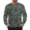 Cambodian Digital v2 camouflage crewneck sweatshirt worn by a model